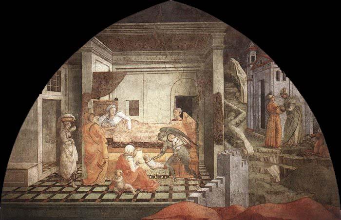Filippino Lippi St Stephen is Born and Replaced by Another Child France oil painting art